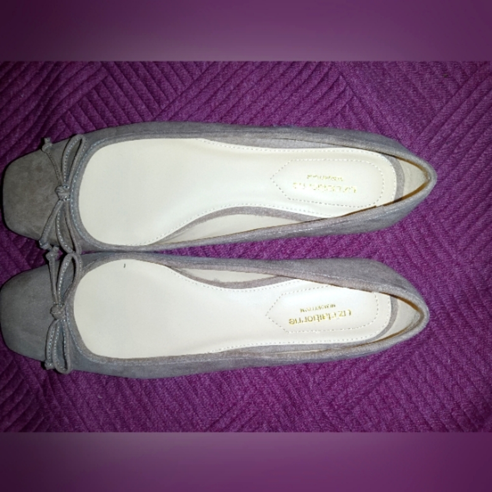Women's flats, Liz Claiborne, tan suede, 8.5